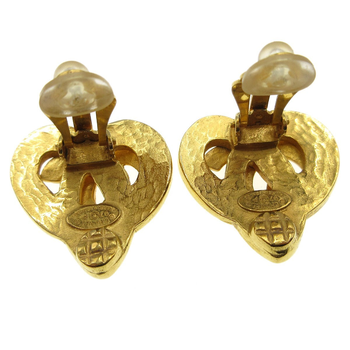 Chanel CC logo heart Gold-plated