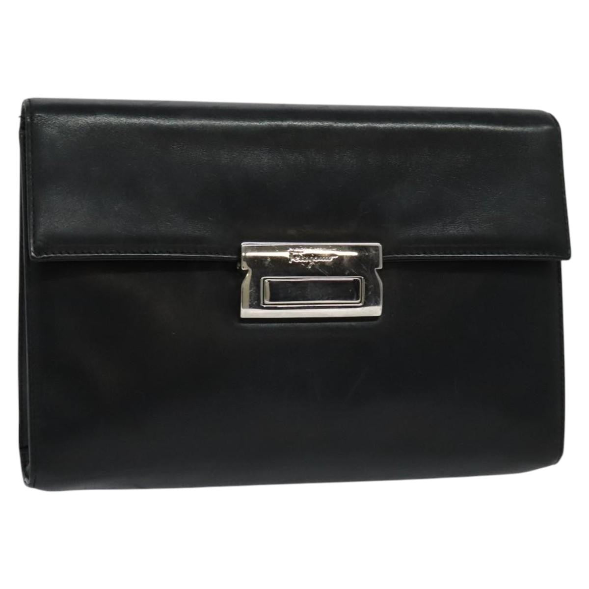 Salvatore Ferragamo Vintage Gancini Pochette Leather