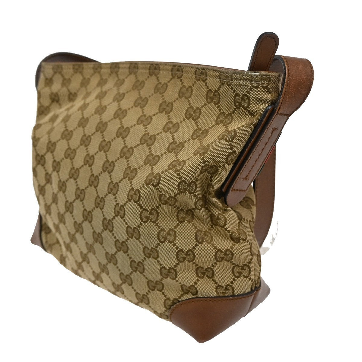 Gucci Web Loop Shoulder Bag GG Canvas