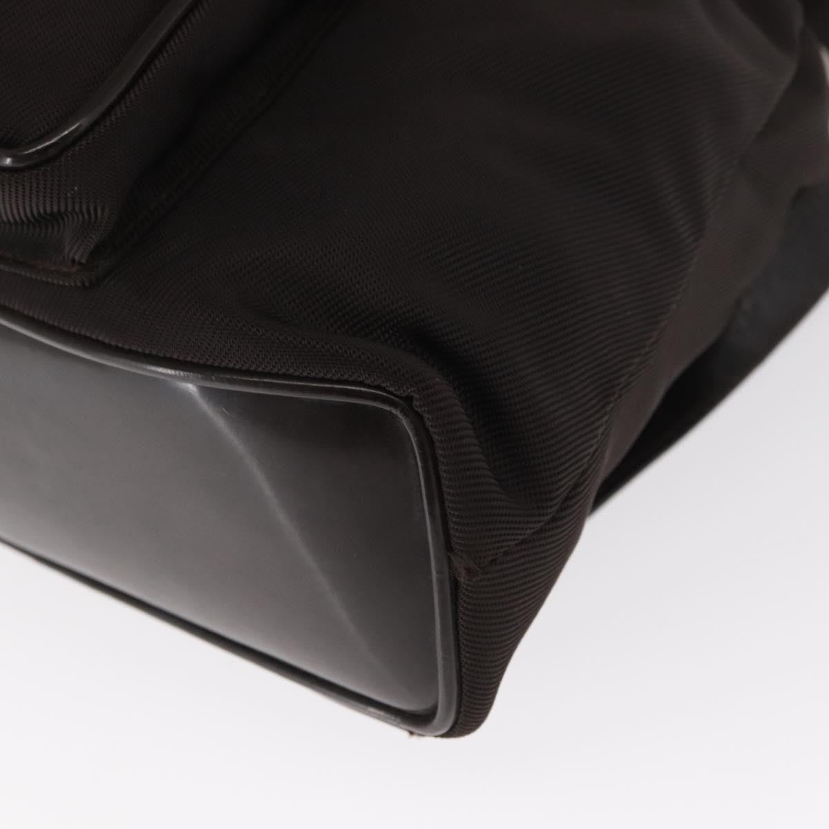 Gucci Vintage Bamboo Backpack Nylon and Patent Leather