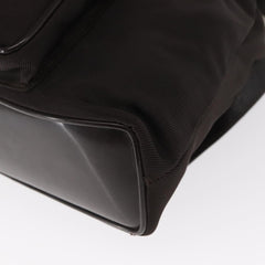 Gucci Vintage Bamboo Backpack Nylon and Patent Leather