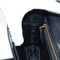 Prada Metal Ribbon Shoulder Bag City Calfskin