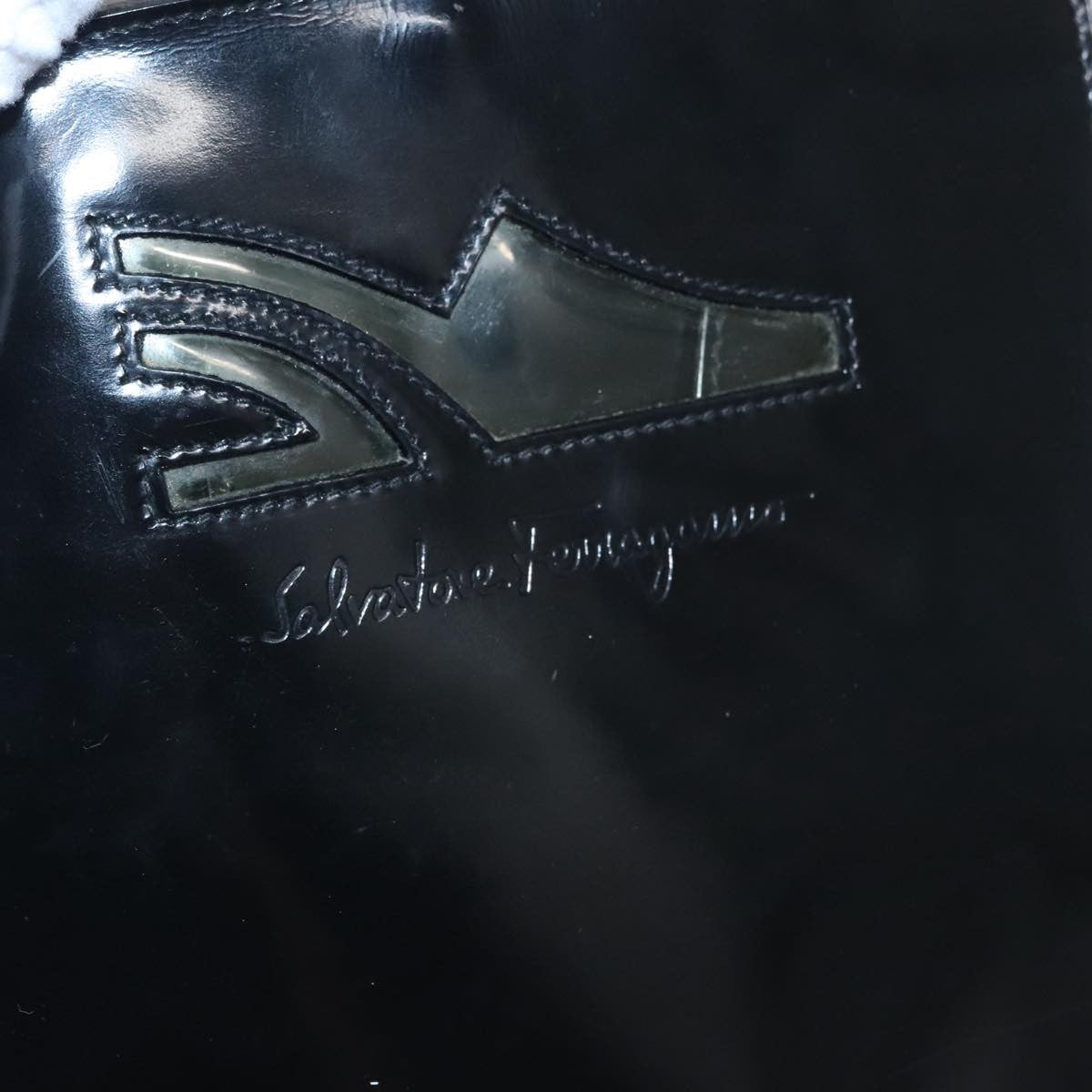 Salvatore Ferragamo Gancini Wristlet Clutch Leather