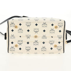 MCM Visetos Handbag Canvas and Leather