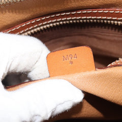 Celine Vintage Macadam Handbag Canvas and Leather