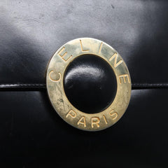 Celine Vintage Circle Logo Crossbody Bag Leather