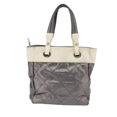 Chanel Biarritz Tote Quilted Coated Canvas