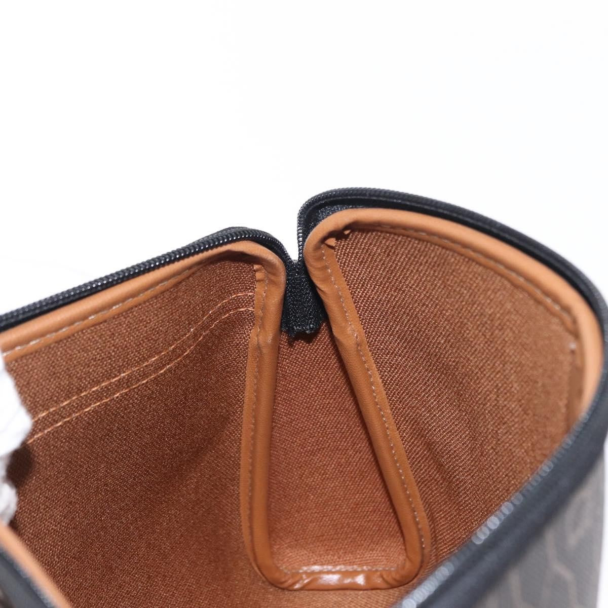 Christian Dior Vintage Honeycomb Zip Pouch Coated Canvas