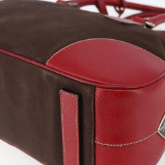 Prada Bowler Bag Canvas with Leather