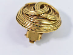Chanel Vintage Round CC Clip-On Earring Metal