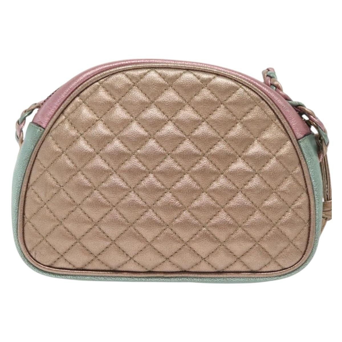 Gucci Trapuntata Camera Shoulder Bag Quilted Laminated Leather