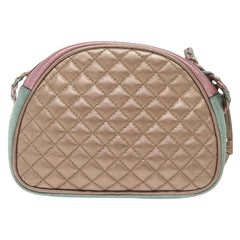 Gucci Trapuntata Camera Shoulder Bag Quilted Laminated Leather