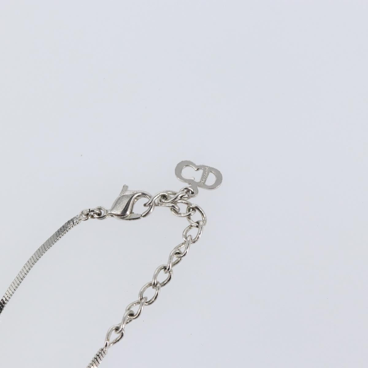 Christian Dior Trotter Motif Necklace Engraved Metal