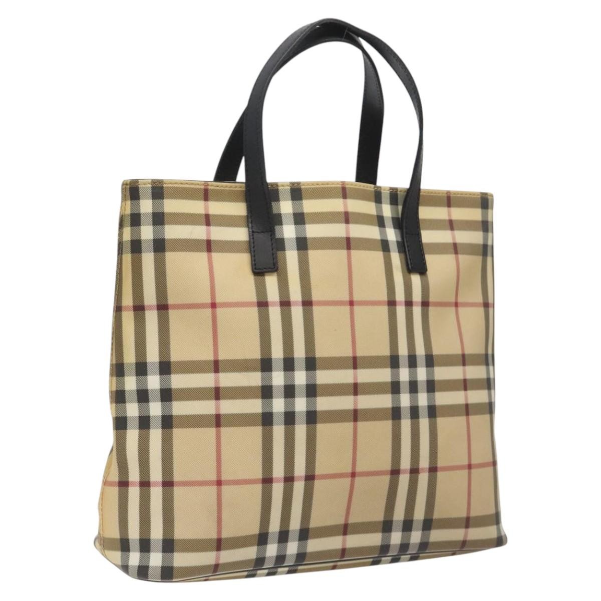 Burberry Top Handle Tote Nova Check Canvas