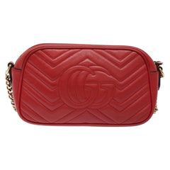 Gucci GG Marmont Triple Zip Chain Bag Matelasse Leather