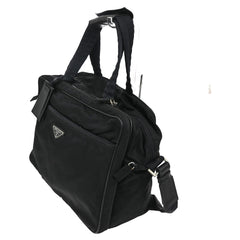 Prada Expandable Front Zip Boston Bag Tessuto