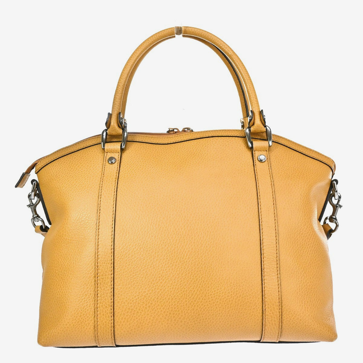 Gucci Britt Convertible Dome Satchel Leather