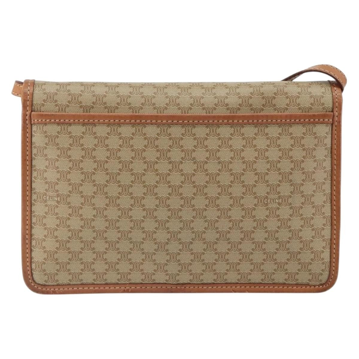 Celine Vintage Macadam Shoulder Bag Canvas