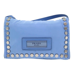 Prada Etiquette Flap Bag Studded Tessuto