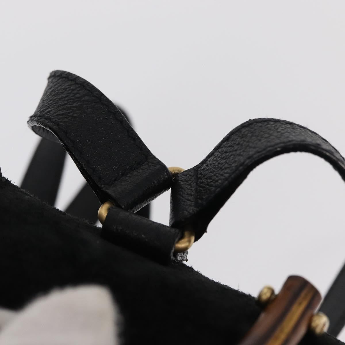 Gucci Vintage Bamboo Backpack Suede