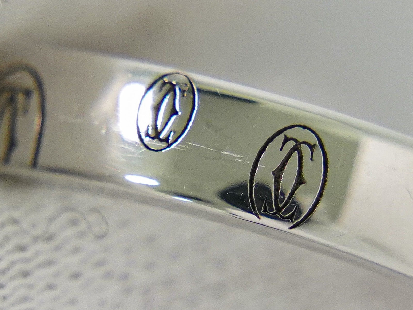 Cartier C de Cartier Happy Birthday Band Ring 18K White Gold