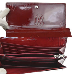 Cartier Happy Birthday Long Wallet Patent leather