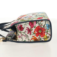 Prada Floral Open Tote Printed Denim