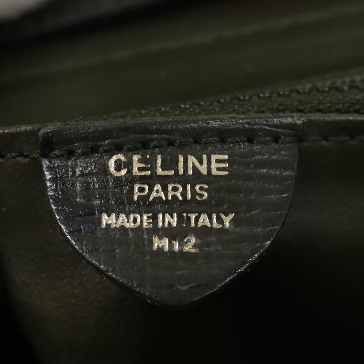 Celine Vintage Circle Logo Crossbody Bag Leather