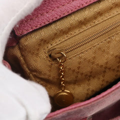 Gucci Vintage Bamboo Handle Bag Suede