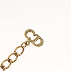 Christian Dior CD Round Pendant Necklace Metal and Crystals