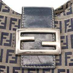 Fendi Belted Flap Shoulder Bag Zucchino Coated Canvas