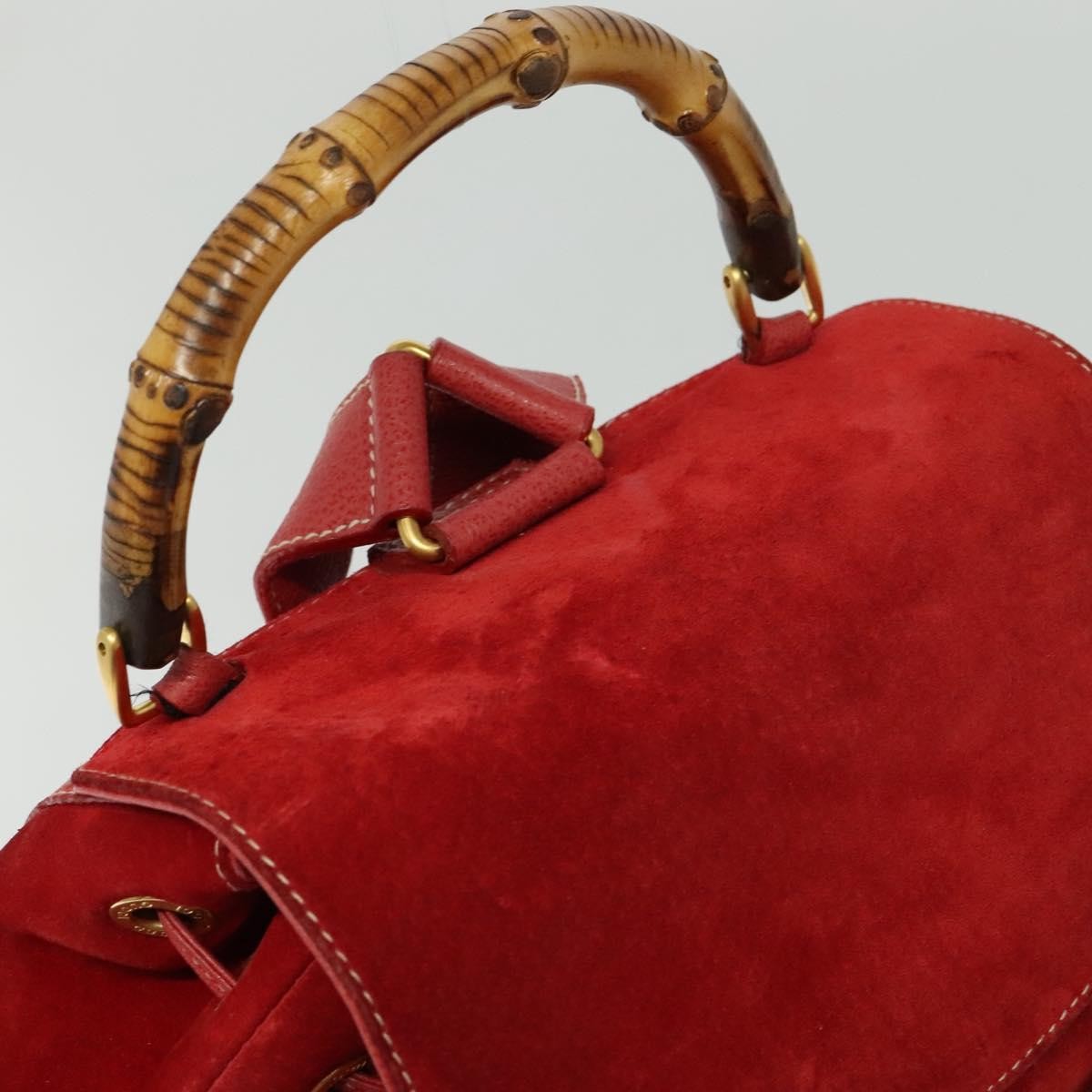 Gucci Bamboo Tassel Backpack Suede