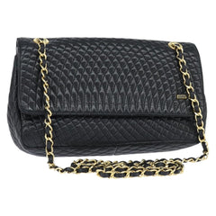 Bally Vintage Chain Shoulder Bag Quilted Leather
