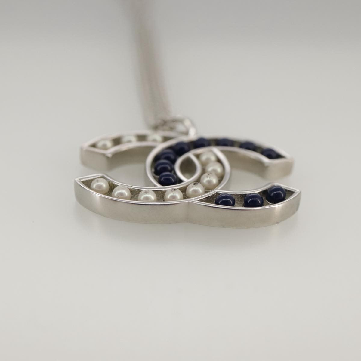 Chanel CC Pendant Necklace Metal