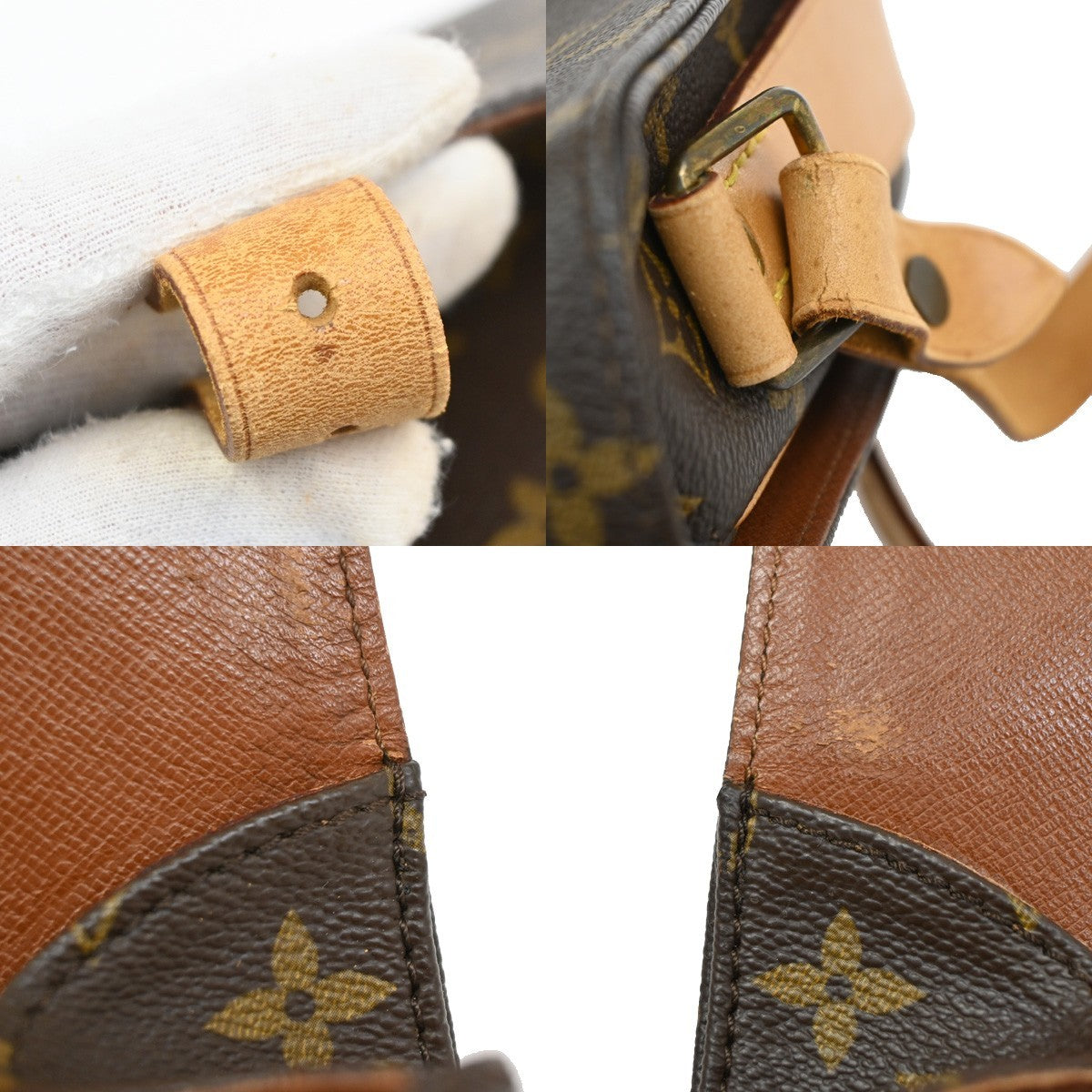 Louis Vuitton Cartouchiere Handbag Monogram Canvas