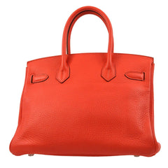 Hermes Birkin Handbag Pink Clemence with Palladium Hardware