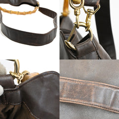 Gucci Vintage Bamboo Shoulder Bag Leather