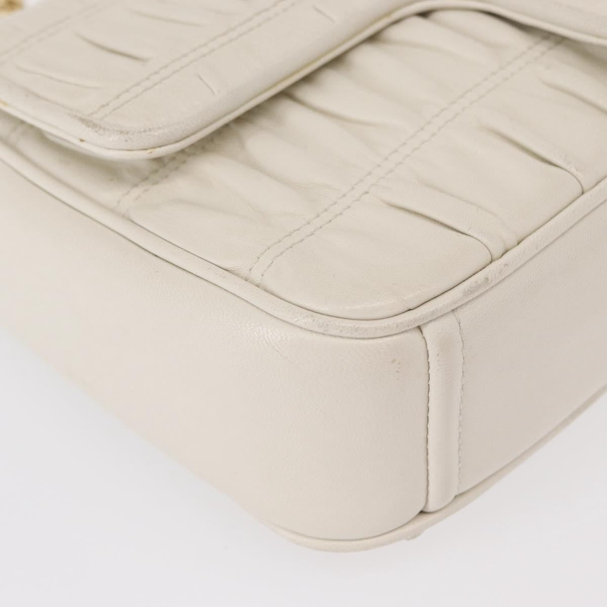 Prada Chain Flap Shoulder Bag Nappa Gaufre