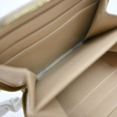 Celine C Charm Zip Around Wallet Quilted Leather