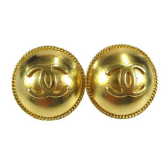 Chanel CC Round Earrings Metal