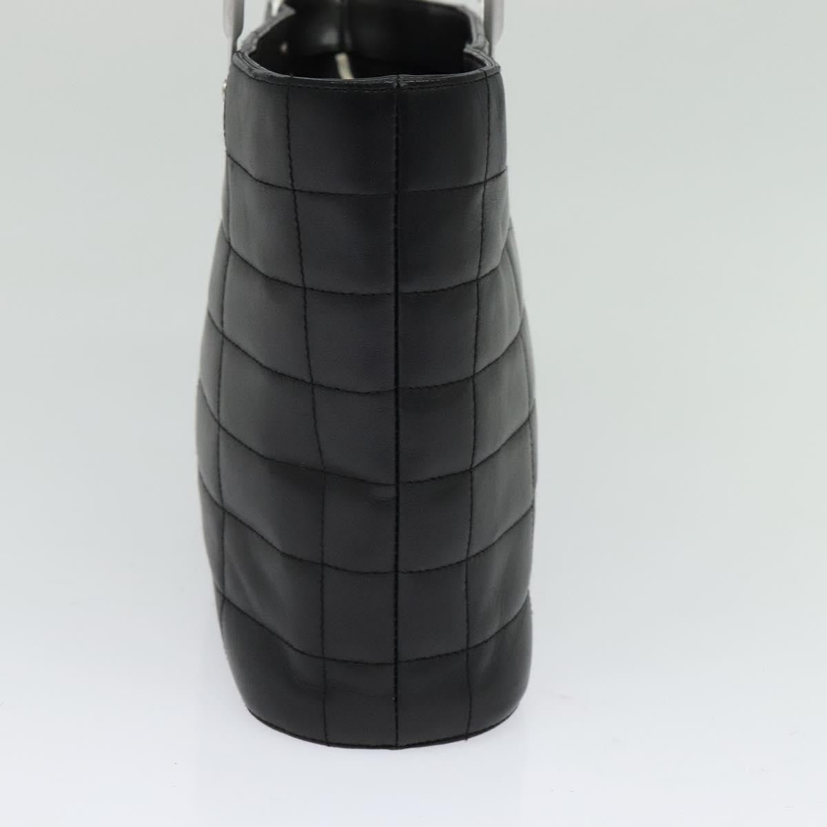 Chanel Vintage Chocolate Bar Metal Ring Tote Quilted Lambskin