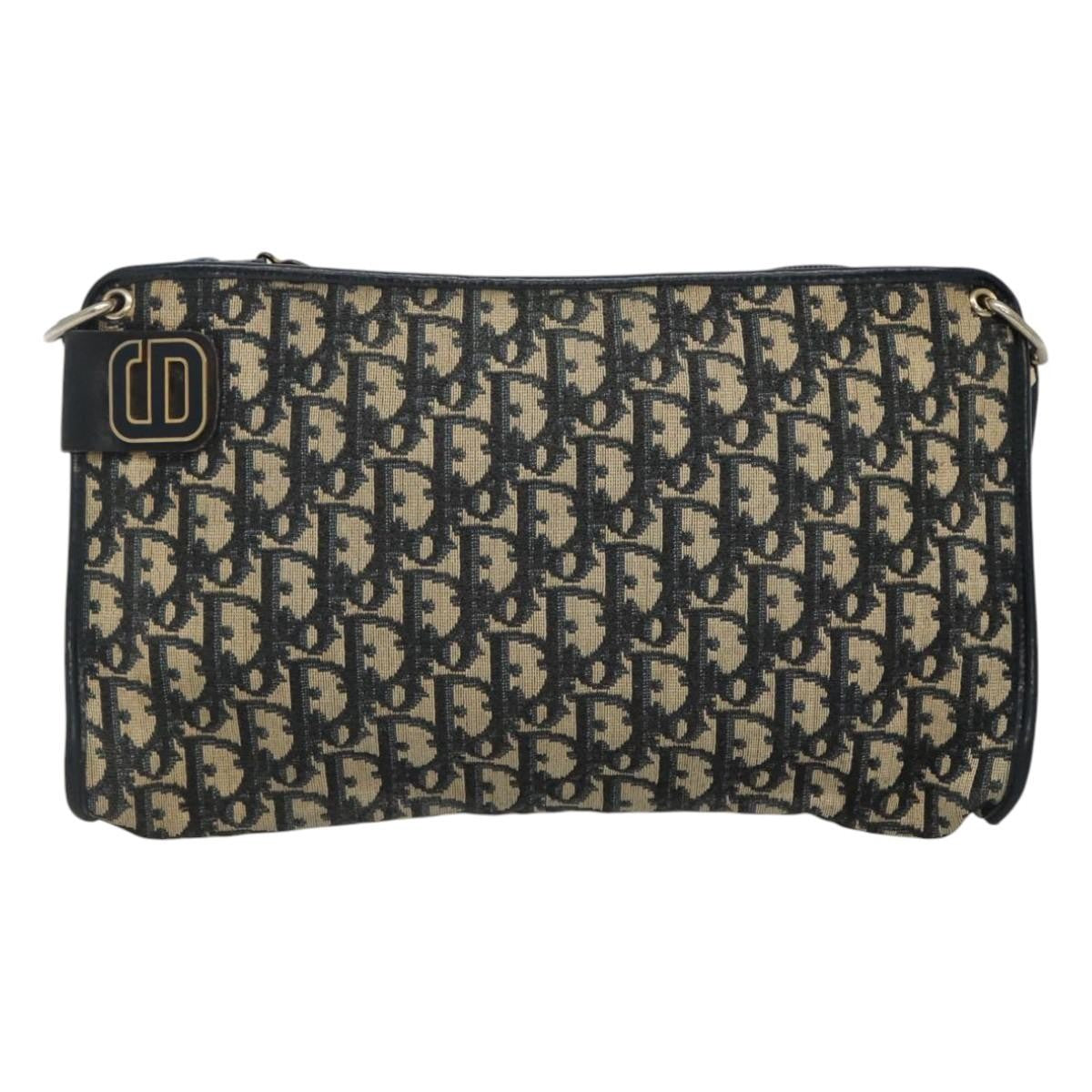 Christian Dior Vintage Trotter Shoulder Bag Canvas