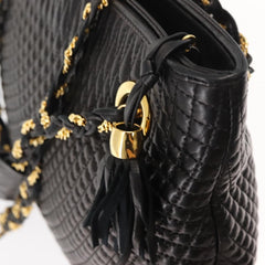 Bally Vintage Chain Shoulder Bag Quilted Leather