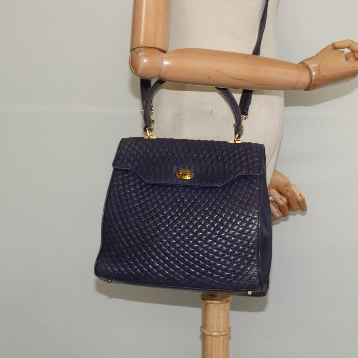 Bally Vintage Flap Handbag Quilted Leather