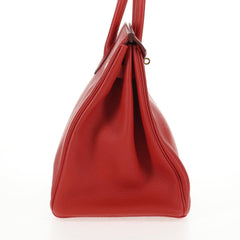 Hermes Birkin Handbag Red Togo with Gold Hardware