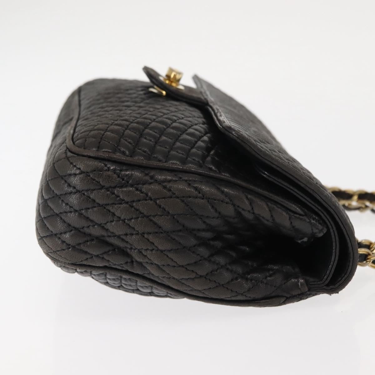 Bally Vintage Chain Shoulder Bag Quilted Leather
