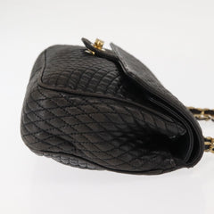 Bally Vintage Chain Shoulder Bag Quilted Leather