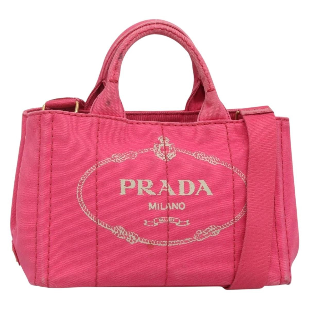 Prada Canapa Convertible Tote Canvas
