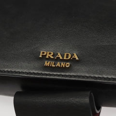 Prada Metal Ribbon Shoulder Bag City Calfskin
