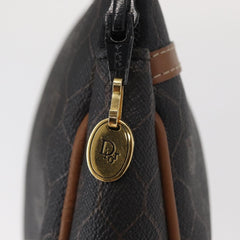 Christian Dior Vintage Honeycomb Zip Pouch Coated Canvas